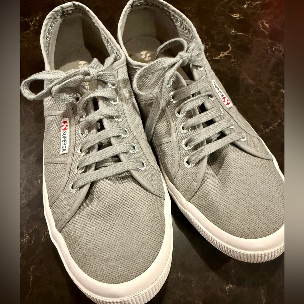 Superga Gray Canvas Sneakers